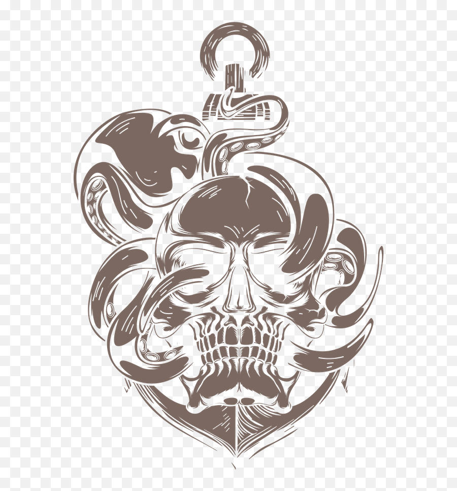 Skull And Octopus Heavy Metal Coffee Mug By Anziehend Emoji,How To Draw A Chibi Skull Emoticon