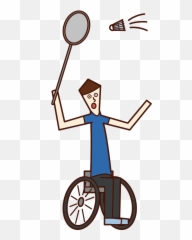 Illustration Of A Badminton Player In A Wheelchair - Woman Emoji,Wheel Chair Emoji