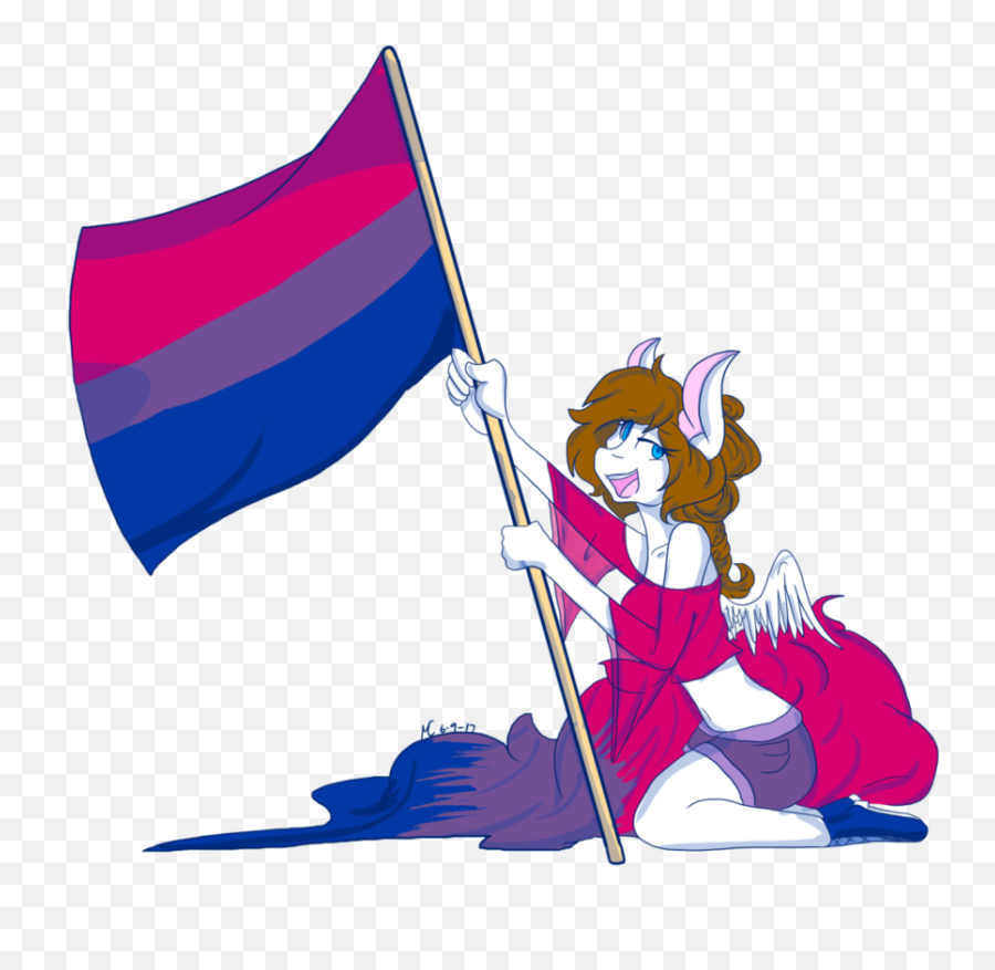 Pride Moth Bisexual Wins By Mscolorsplash - Cartoon Clipart Bisexual Cartoon Emoji,Bisexual Emoji Symbol