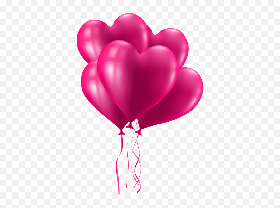 Pink Heart Balloons Clip Art - Pink Heart Balloons Png Emoji,Pink Heart Emoji Balloons
