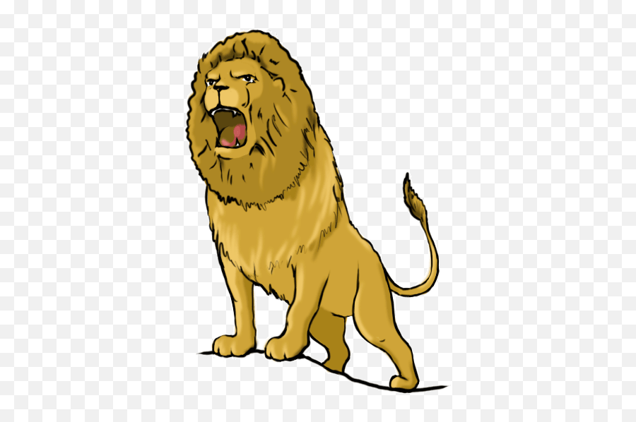 Lion Clipart Loin Lion Loin Transparent Free For Download - Draw A Lion Roar Emoji,How To Draw A Unicorn Emoji Step By Step