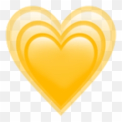 Heart Corazon Yellow Amarillo Sticker - Girly Emoji,Corazones Emojis Png