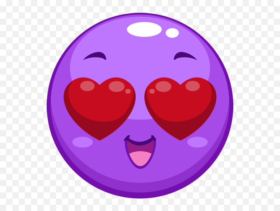Download Purple Heart Eyes Emoji - Full Size Png Image Pngkit Emoji Heart Eyes Purple,Eyes Emoji