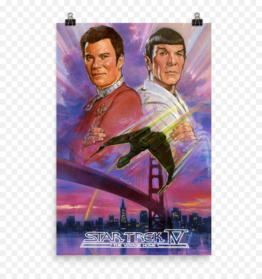 Star Trek Iv The Voyage Home Kirk U0026 Spock Premium Satin Poster - Star Trek Iv The Voyage Home Dvd Emoji,Spock Emotions Poster