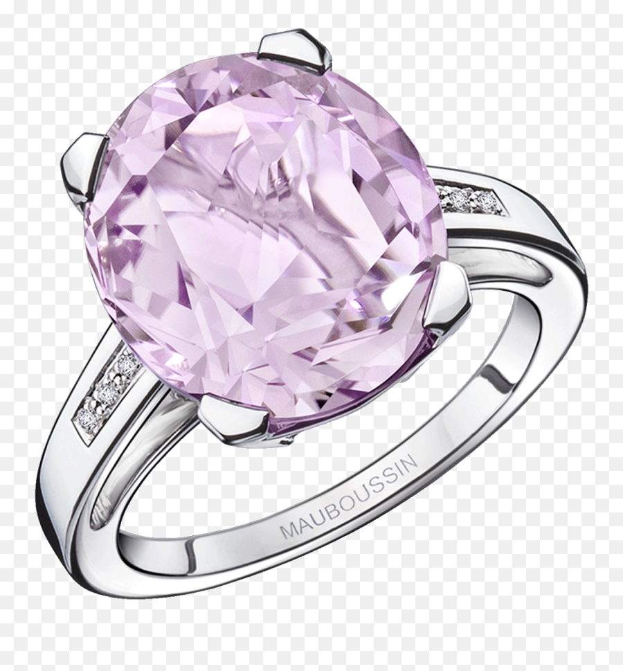 Mauboussin Bague Bébé Du0027amour Or Blanc Rose De France Et - Mauboussin Rose De France Emoji,Emotion Divine De Mauboussin