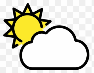 Sun Behind Cloud Emoji Clipart - Symbols Of Energy And Power,Cloud Emoji Transparent