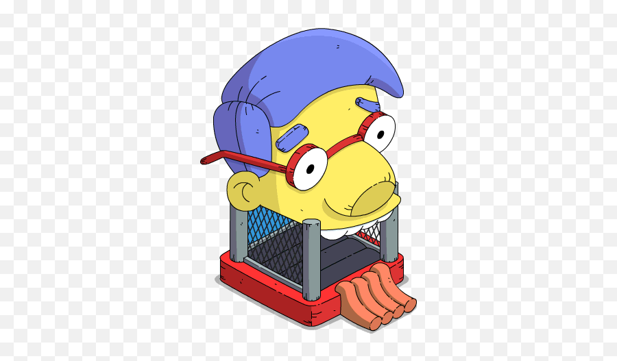 Milhouse Bounce House The Simpsons Tapped Out Wiki Fandom - Fictional Character Emoji,12 Rainbow Emoji Bounce Balls Birthday Cool Party