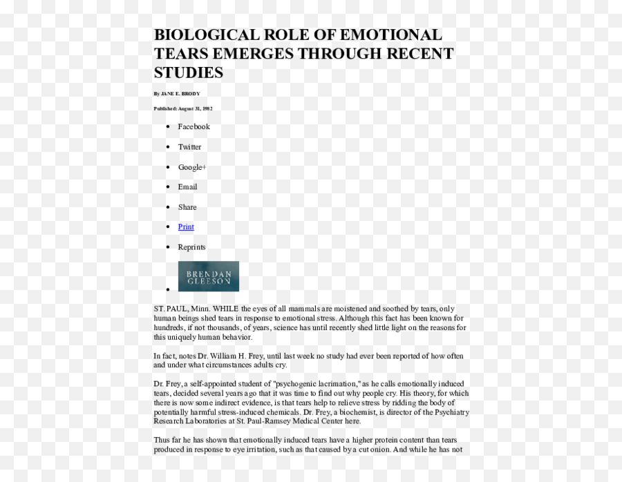 Biological Role Of Emotional Tears - Document Emoji,Adult Emotion Facebook