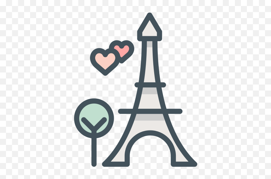 Eiffeltower Hearts Love Paris Icon - Free Download Eiffel Tower Emoji,Is There An Eiffel Tower Emoji