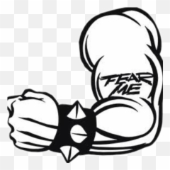 Workout Biceps Fear Me Sticker By Usman Awan - No Fear Emoji,Bicep Emoji