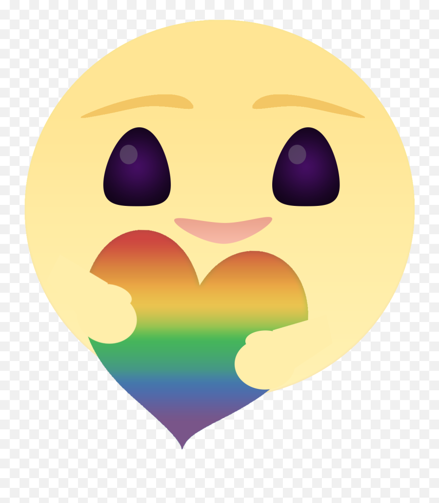 Gay Cares - Happy Emoji,Lgbtq Heart Emoji