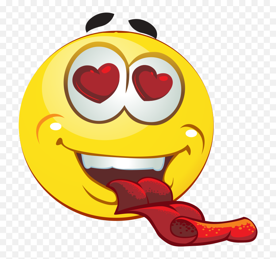 Tongue Out In Love Emoji Decal - Love Emoji Tongue,Tongue Flick Emoticon