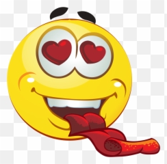 Tongue Out In Love Emoji Decal - Love Emoji Tongue,Tongue Flick Emoticon