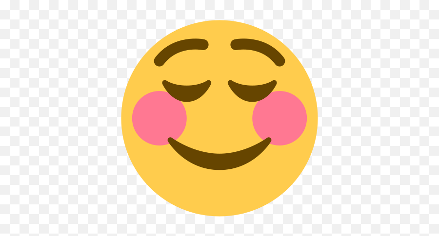 Emoji Remix On Twitter Blush Relieved U003d Emoji - Happy,Emoticon Large