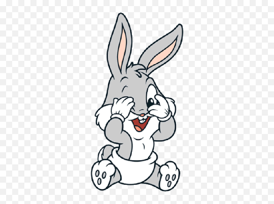 Download Cute Bunnies Sprouting Bugs - Baby Bugs Bunny Png Emoji,Looney Tunes Emoticons For Android