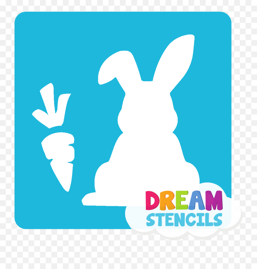 Easter Bunny With Carrot Glitter Tattoo Stencil - Hp87 5pc Pack Language Emoji,707 Emoji