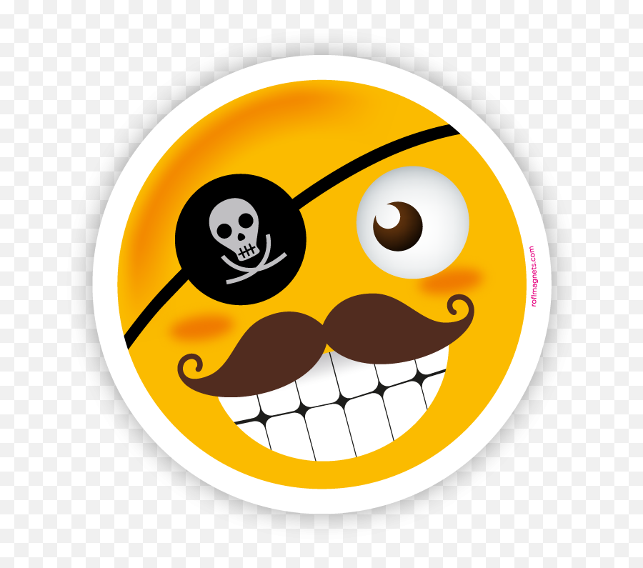 Rofl Magnets - Happy Emoji,Pirate Emoticon