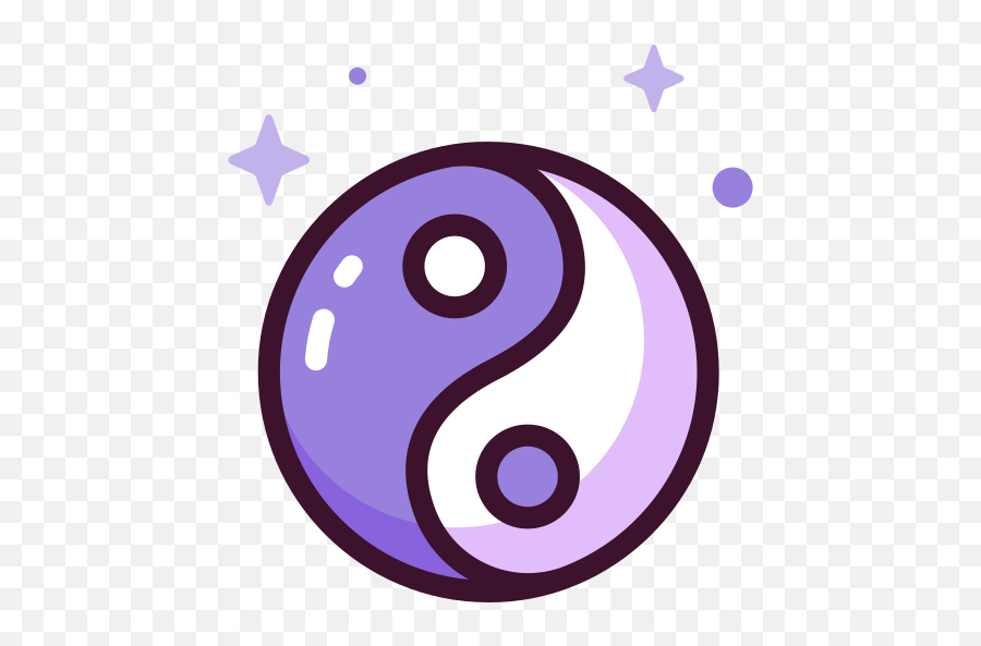 Yin Yang - Free Shapes And Symbols Icons Emoji,Facebook Emoticons Purple Heart Html