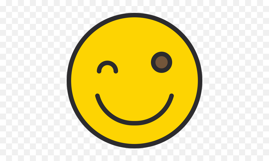 Winking Face Emoji Icon Of Colored - Relax Smiley Face,Winking Emoji