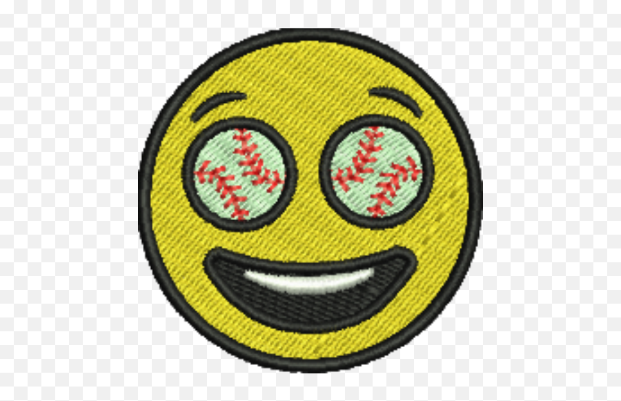 Emoji Softball Eyes Iron - Happy,Softball Emojis