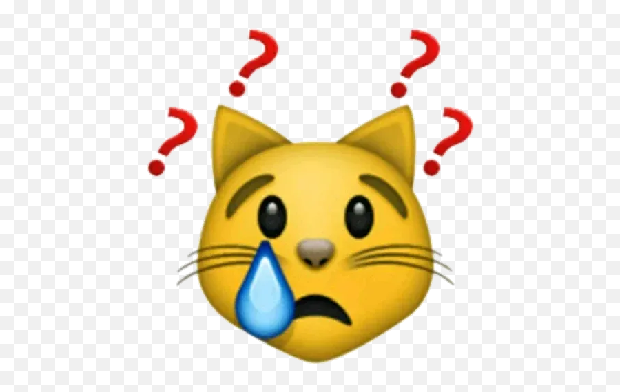 Large Emoji Whatsapp Stickers - Mouth Open Of Cat Clipart,Kawaii Cat Emoji