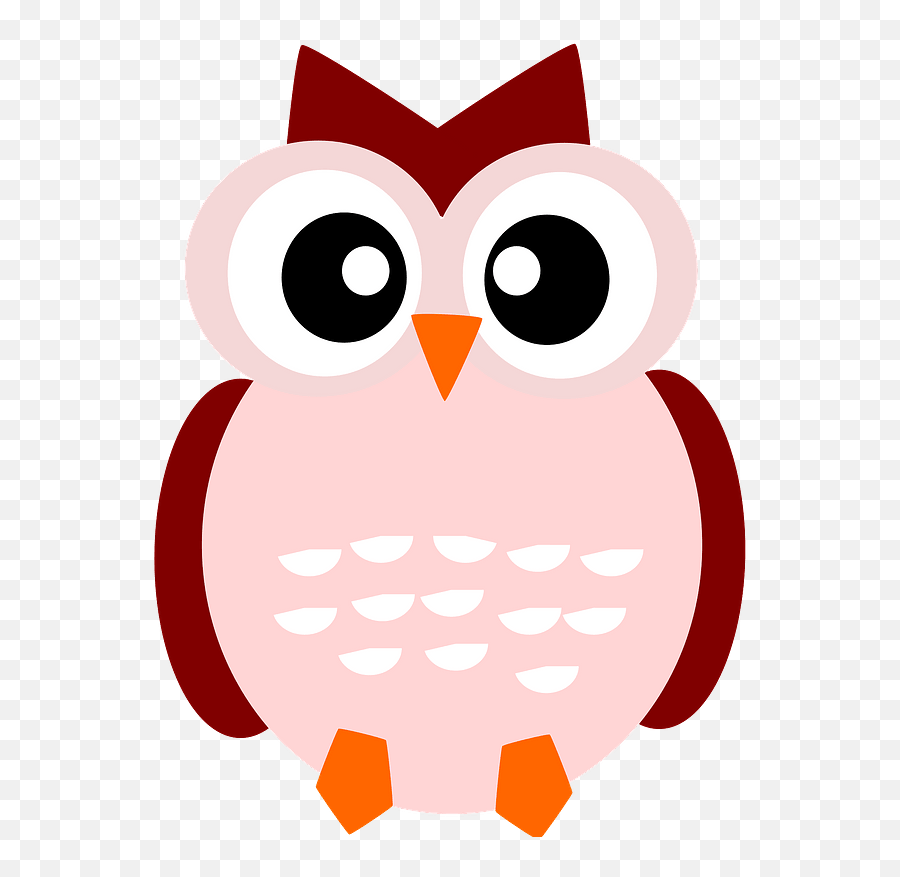 Pink Owl With Wide Eyes Clipart Free Download Transparent - Fall Owl Clip Art Emoji,Wide-eyed Emoji