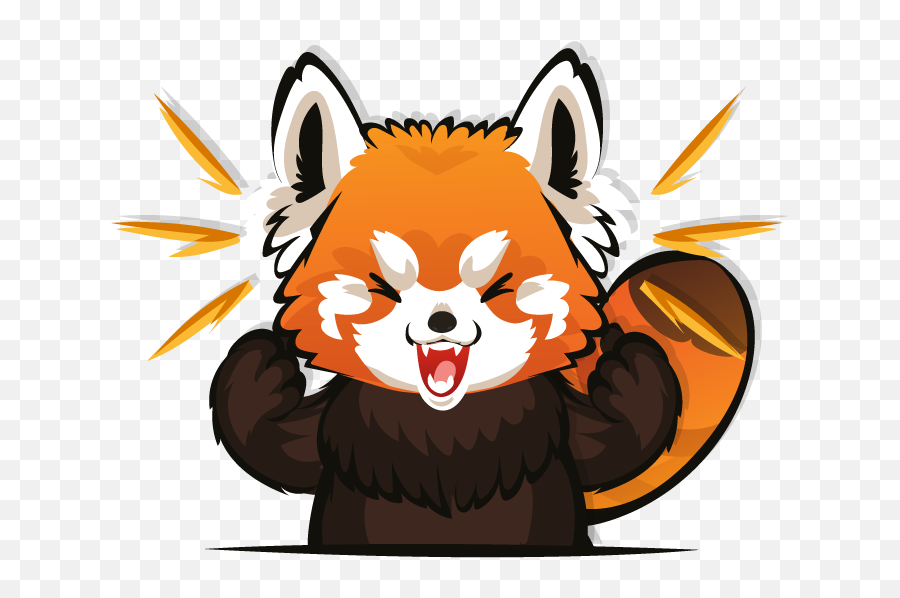 Redpandaz - Angry Red Panda Cartoon Clipart Full Size Red Panda Png Cartoon Emoji,Sad Panda Emoji