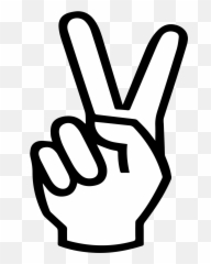 Peace Sign Hand Svg Png Download - Transparent Peace Sign Cartoon Peace Sign Hand Emoji,Peace Sign Emoji