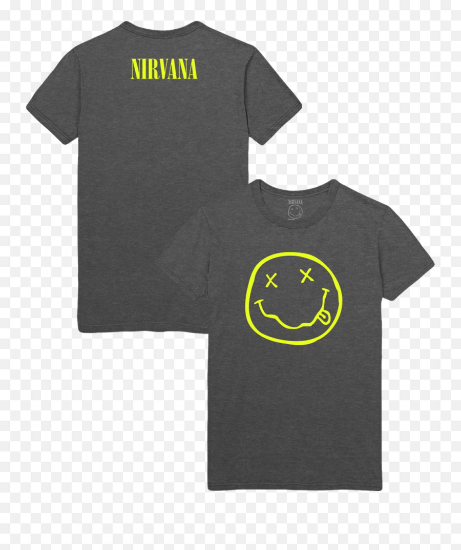 Smiley Tee - Grey Foo Fighters Casa Vega Emoji,What Is V Emoticon