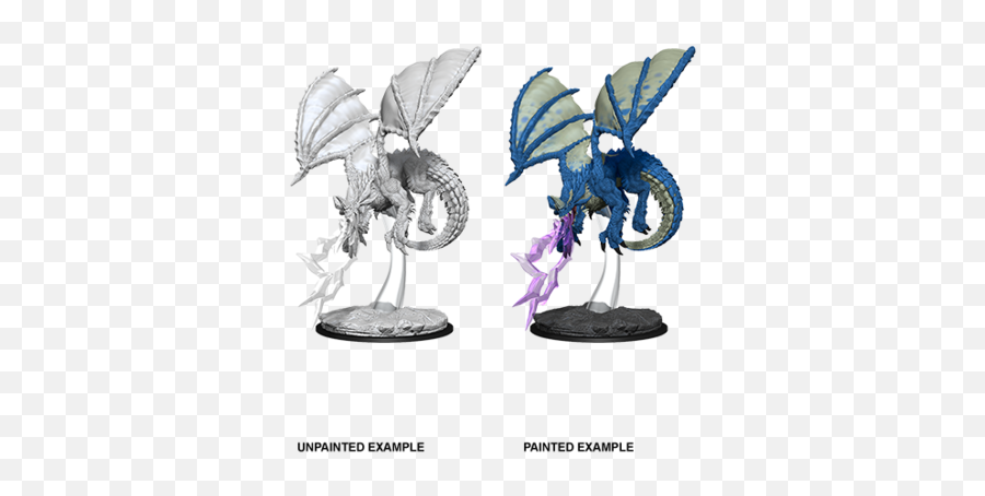 Young Blue Dragon - Young Blue Dragon Miniature Emoji,Mythical Being With No Emotion?