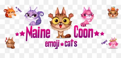 Maine Coonies - Fictional Character Emoji,Coon Emoji