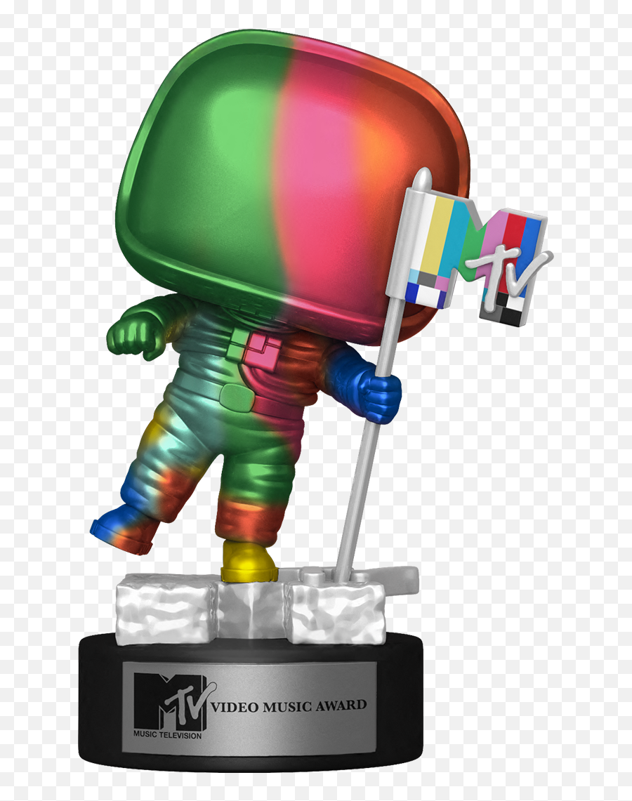 Funko Pop Ad Icons Mtv Moon Person Rainbow Metallic Gamestop - Mtv Moon Person Funko Rainbow Emoji,Funko My Emojis