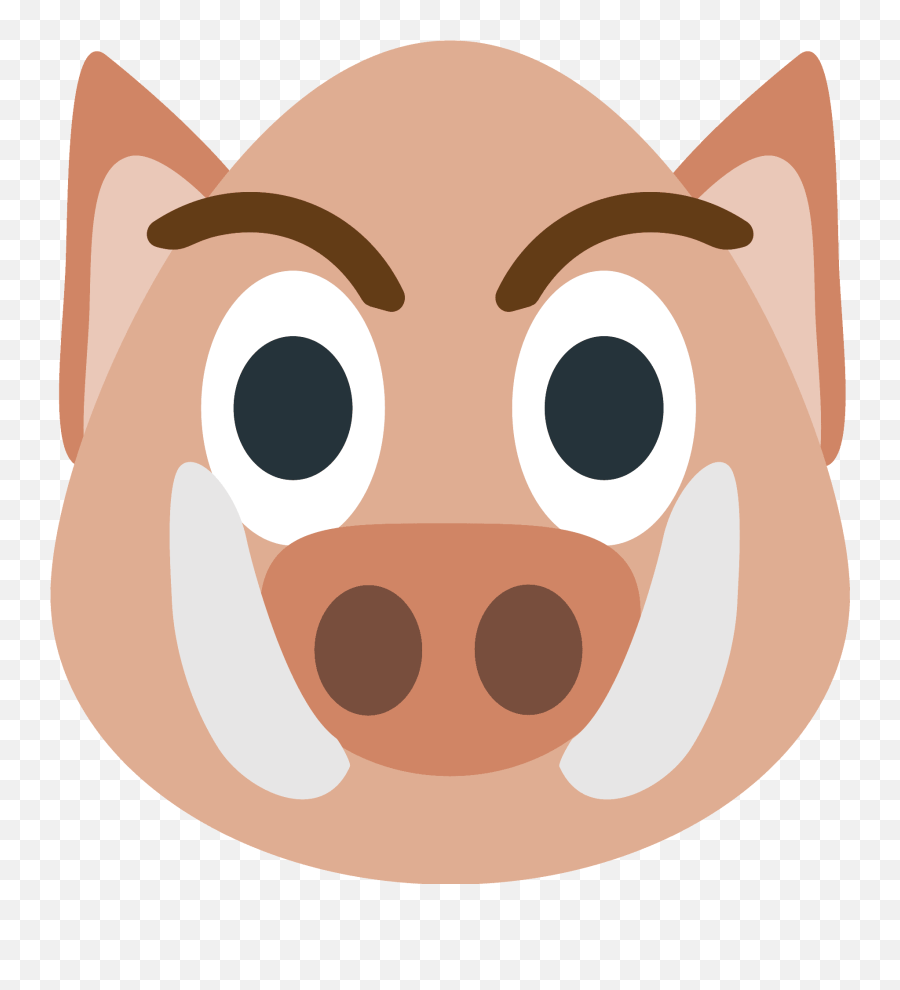 Boar Emoji Clipart - Happy,What Does A Piggy Face Emoji Mean