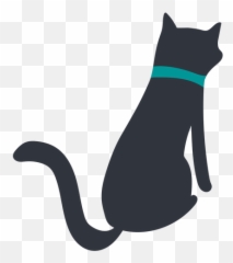 Back View Cat Flat Transparent Png U0026 Svg Vector - Black Cat Emoji,Grumpy Cat Emotion Poster