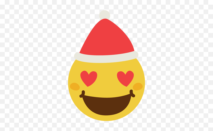 Heart Eyes Santa Claus Hat Face Emoticon 12 - Transparent Santa Heart Eyes Emoji,Heart Eyes Emoji