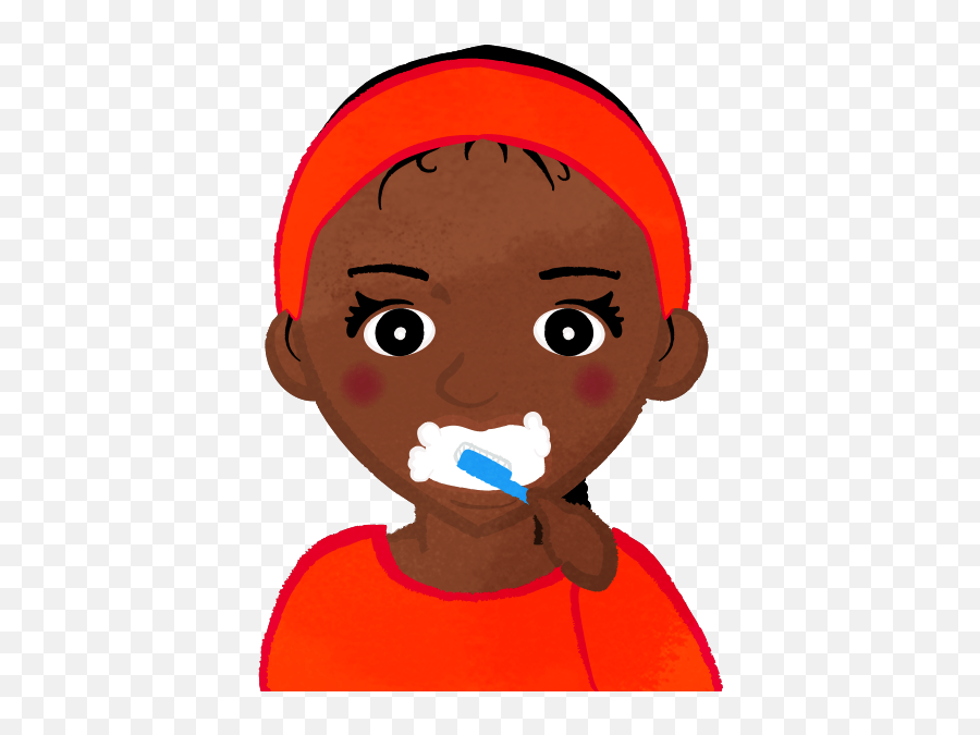 Woman Brushing Her Teeth - Cute2u A Free Cute Illustration Emoji,Single Emoji Teeth