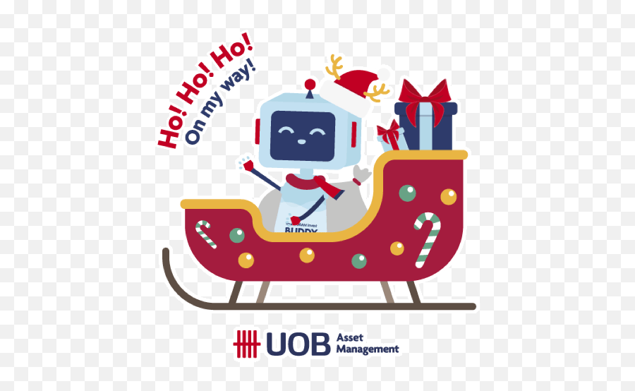 Uobam Xmas Emoji,Sledding Emoji