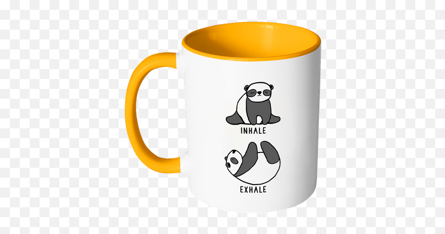 Inhale Exhale Yoga Panda Bear Cool Mug Animal Funny Coffee Emoji,Exhale Emojio