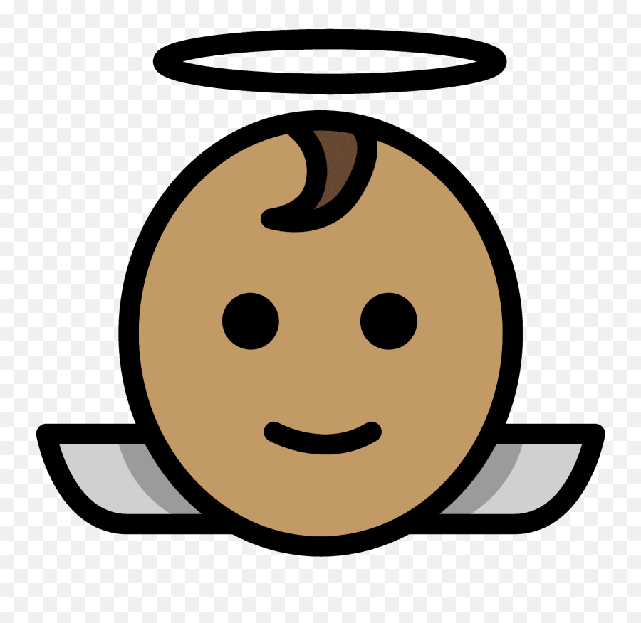 Baby Angel Medium Skin Tone Emoji - Emoji,Crying Baby Emoji