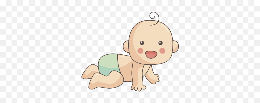 Funny Baby Emoji - Baby Crawling,Baby Crawling Emoji