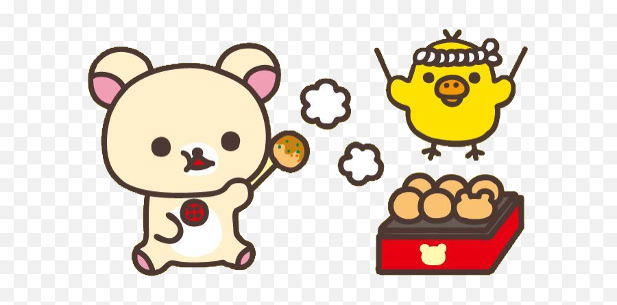 Korilakkuma Rilakkuma Sticker - Rilakkuma Emoji,Takoyaki Emoji