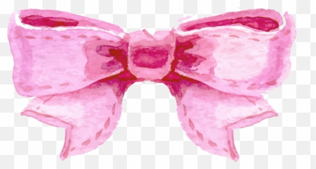 Clipart Bow Button Bow - Pink Watercolor Bow Clipart Png Watercolor Pink Bow Clipart Emoji,Bow Emoji
