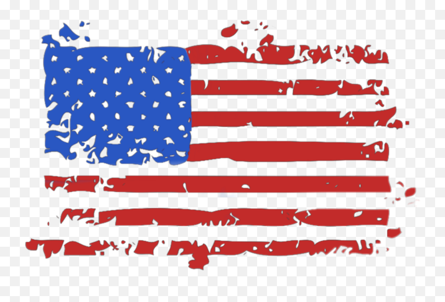 Flag Usa American America Sticker By Stephanie - American Emoji,American Flag Made Of Emojis