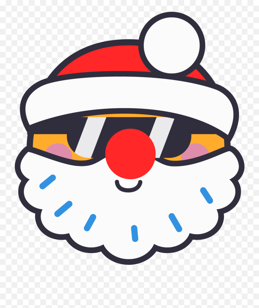 Download Cool Santa - Emoji Full Size Png Image Pngkit Cool Santa Clipart,Cool Emoji Png