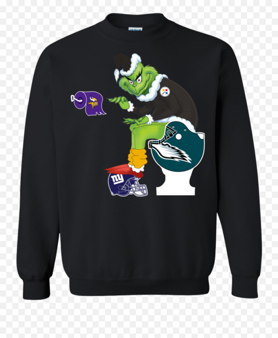 Pittsburgh Steelers Toilet Grinch Santa - Ford Ugly Christmas Sweater Emoji,Redskins Emoji