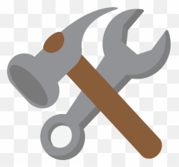 Hammer And Wrench Emoji Clipart - Claw Hammer,Screwdriver Emoji