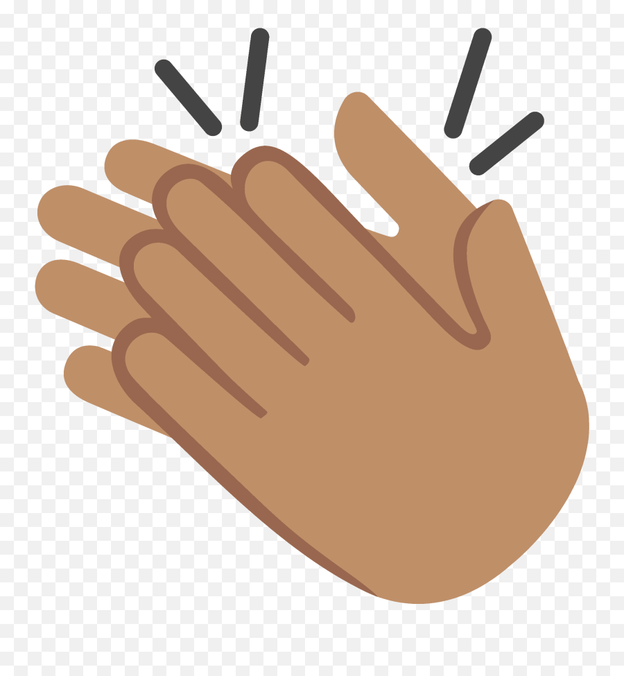 Fileemoji U1f44f 1f3fdsvg - Wikipedia Clapping Hands Transparent Background,Nail Emoji