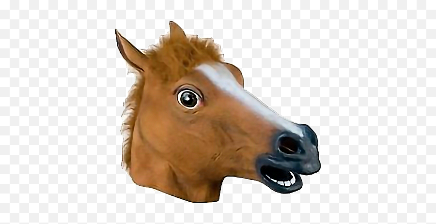 Ftestickers Horse Funny Head Sticker By Juliachild111 - Horse Head Mask Emoji,Horse Head Emoji