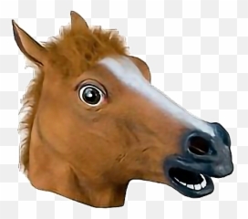 Ftestickers Horse Funny Head Sticker By Juliachild111 - Horse Head Mask Emoji,Horse Head Emoji