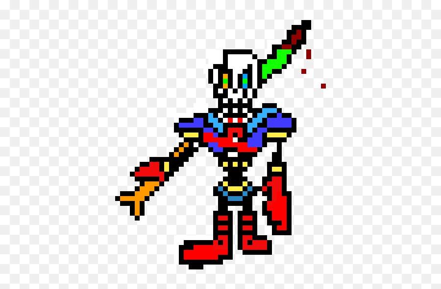 Pixel Art Gallery - Undertale Pixel Art Disbelief Papyrus Emoji,Hermiona Emoticons